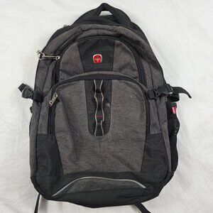 SwissGear Airflow Backpack Black Gray Multi Compartment Laptop School Travel Bag